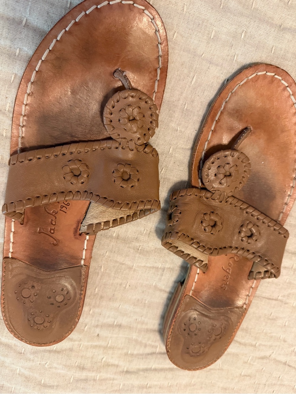 Jack Rogers Tan Leather Sandals - Picture 3 of 3